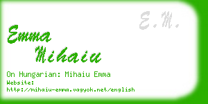 emma mihaiu business card